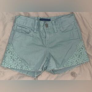 Old Navy Girls size 6 Mint Green Jean Shorts